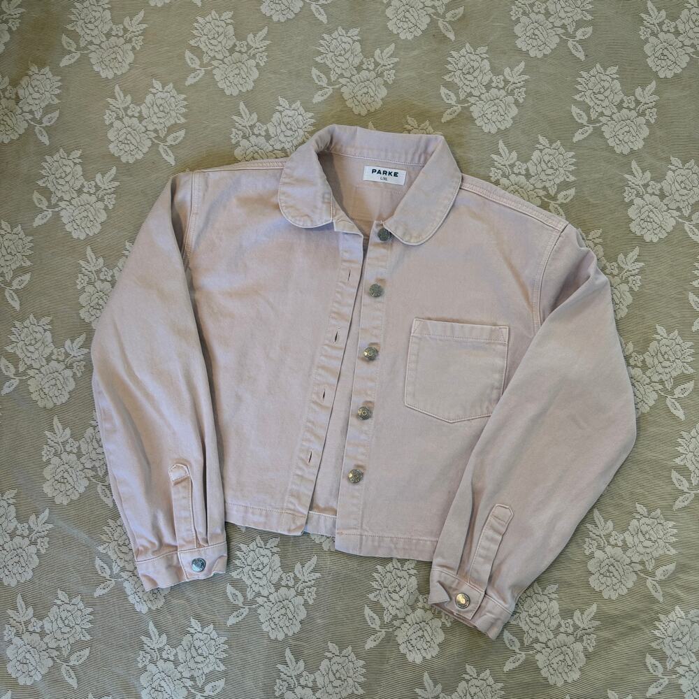 Parke x Stoney Clover Lane Pink Denim Jacket L/XL